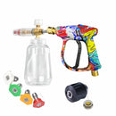 Kit Pistola de Alta Pressão Color + Snow Foam Profissional com Adaptador Lavadora