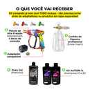 Kit Derrete Sujeira Pessoal (Pistola de Alta Pressão+ Snow Foam + Kit Auto90 1L +  adaptador + Pretinho em Gel)